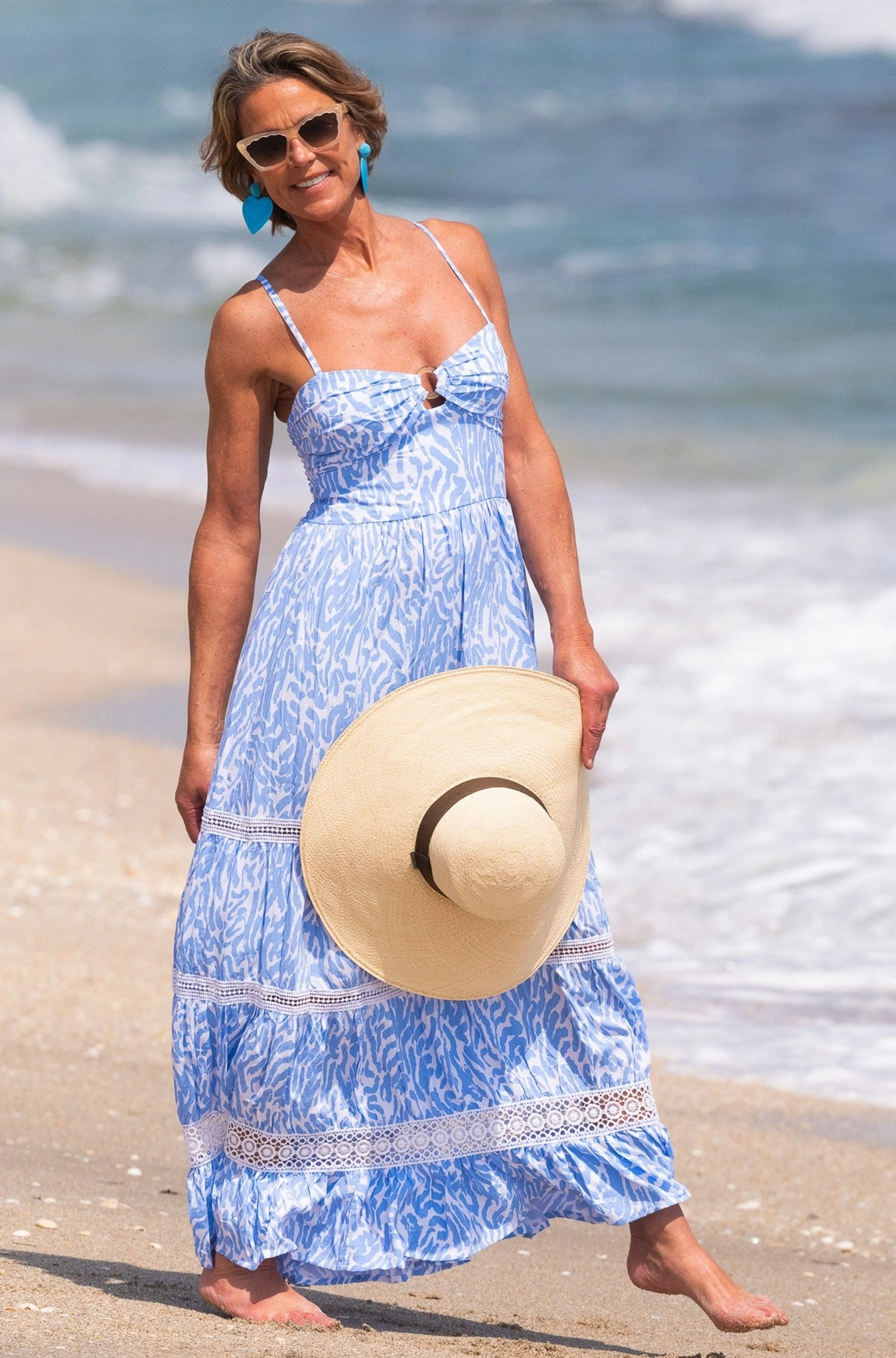 La Jolla Dress / Periwinkle Zebra Fresh Texture