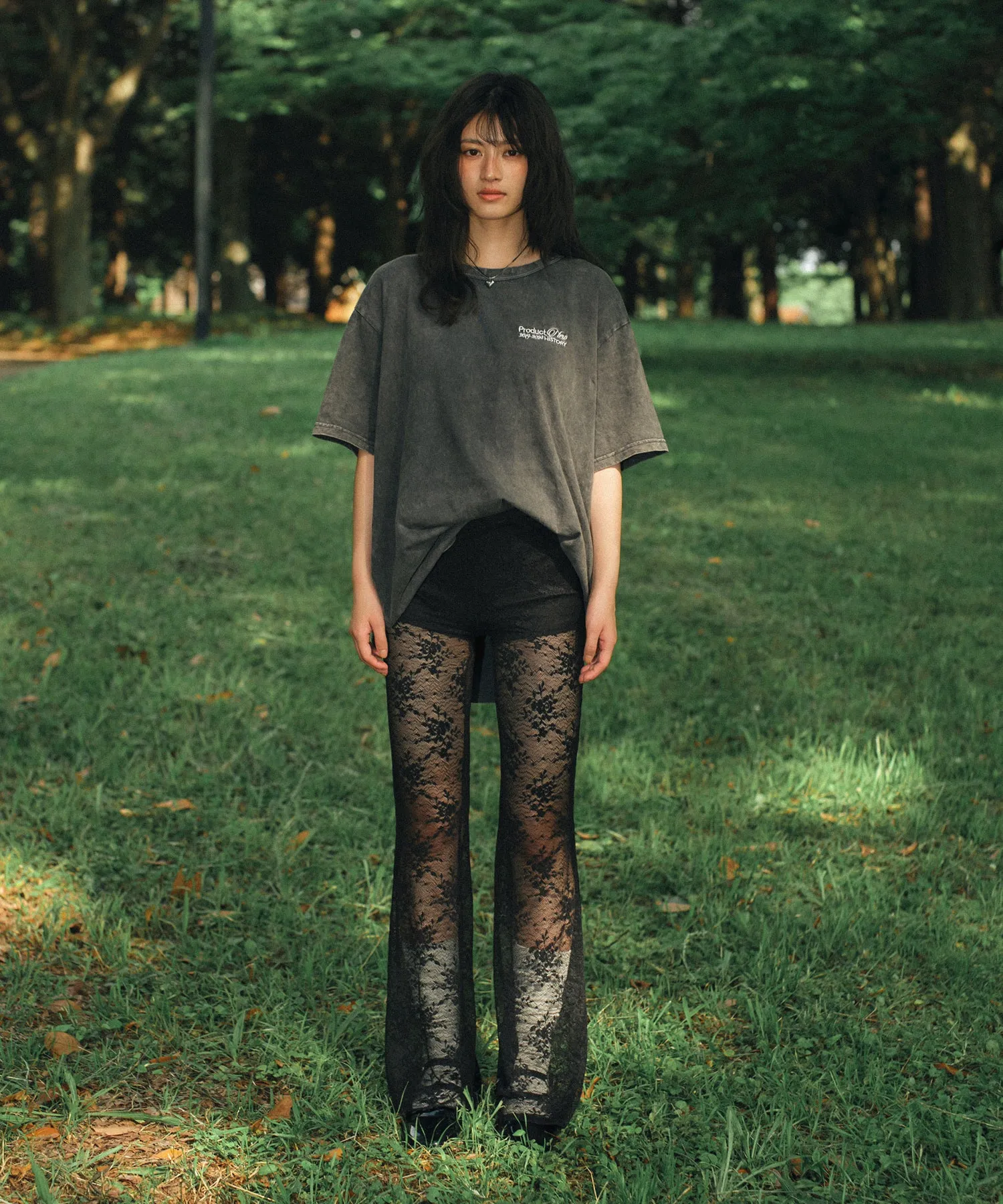 Lace flare leggings