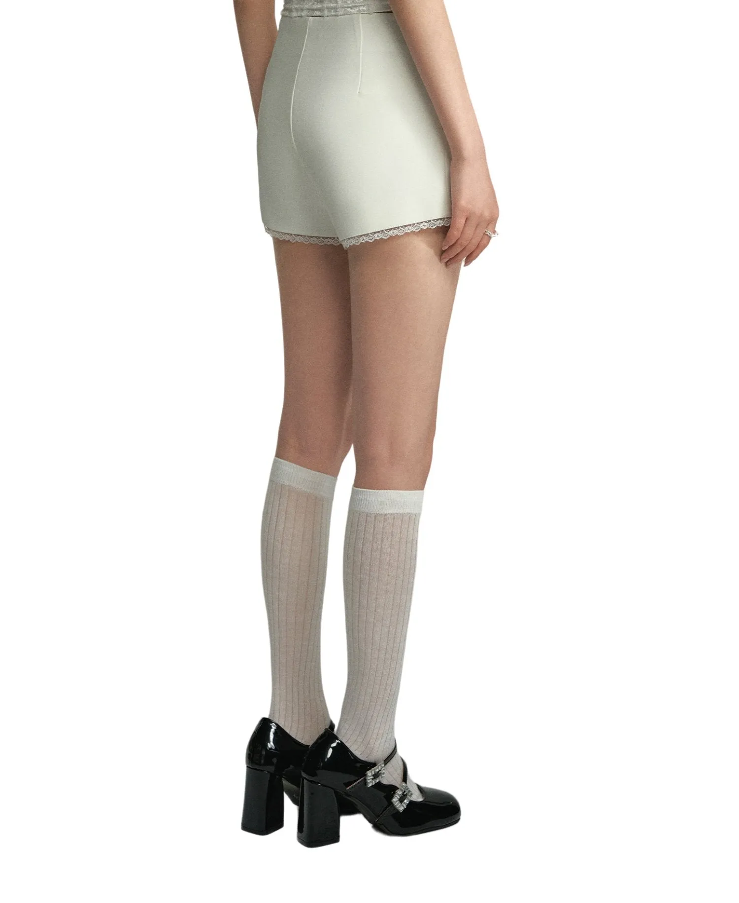 Lace Leggings In White