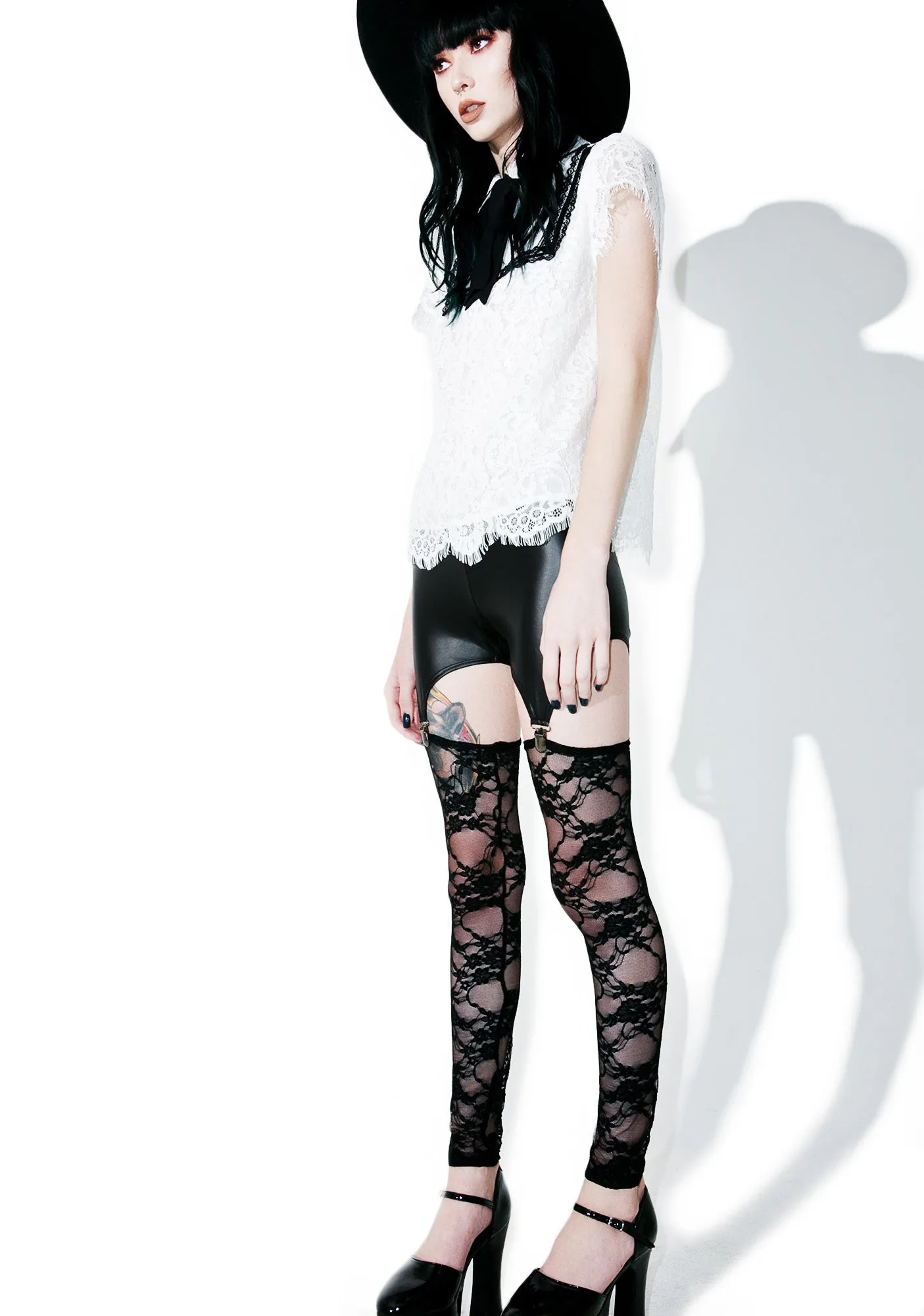 Lace Lust Garter Leggings