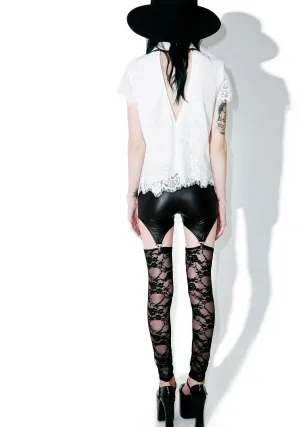 Lace Lust Garter Leggings