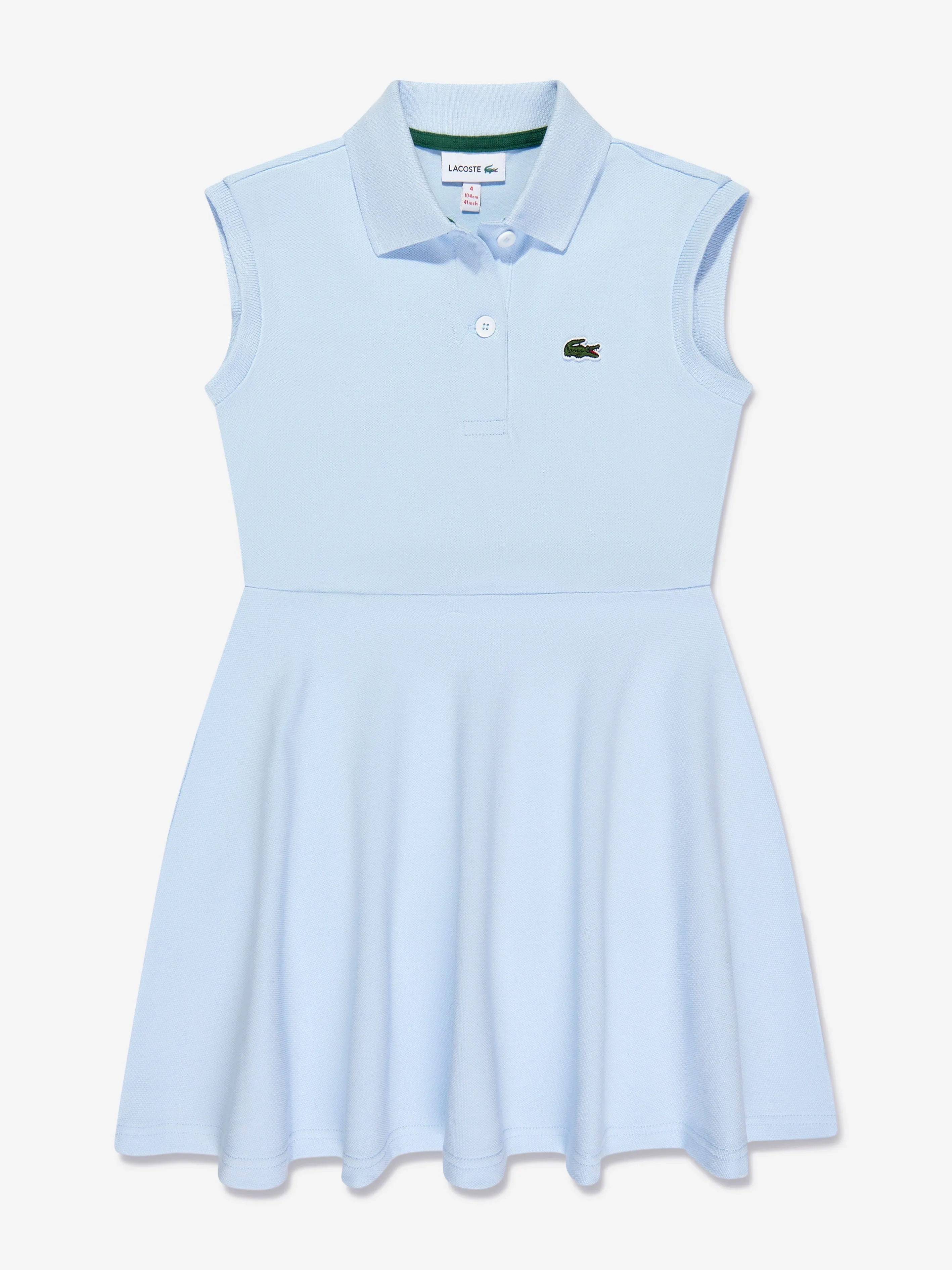 Lacoste Girls Sleeveless Polo Dress in Blue