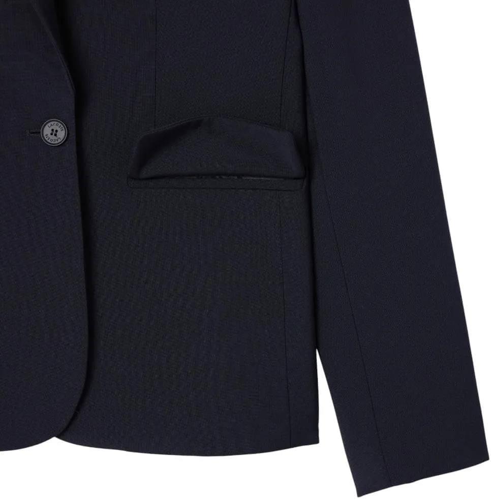 Lacoste Women's Embroidered Logo Wool Blend Blazer