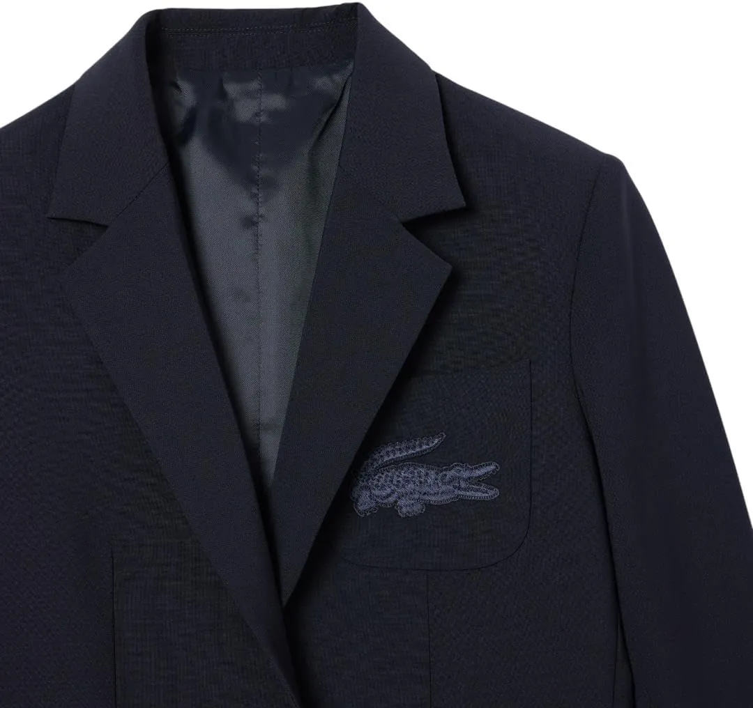 Lacoste Women's Embroidered Logo Wool Blend Blazer