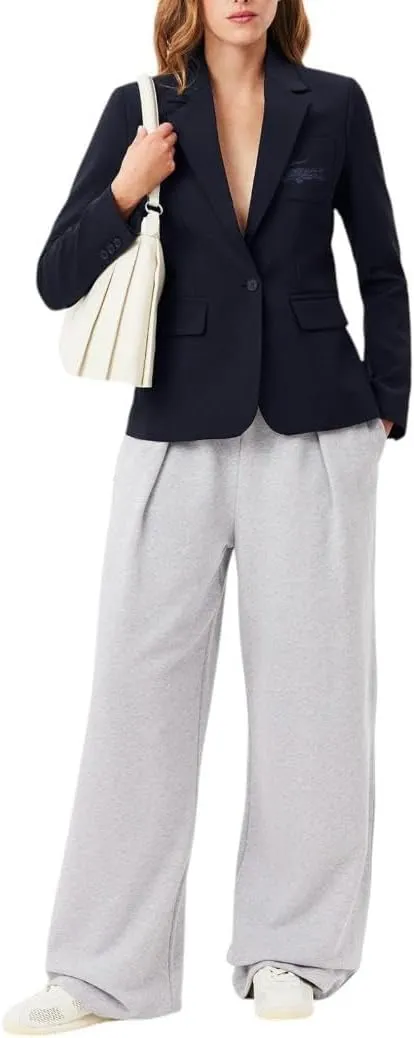 Lacoste Women's Embroidered Logo Wool Blend Blazer