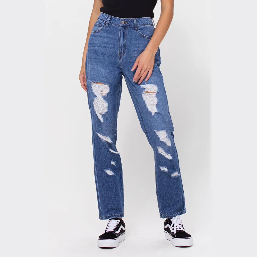 Lance • High Rise Straight Leg Jeans