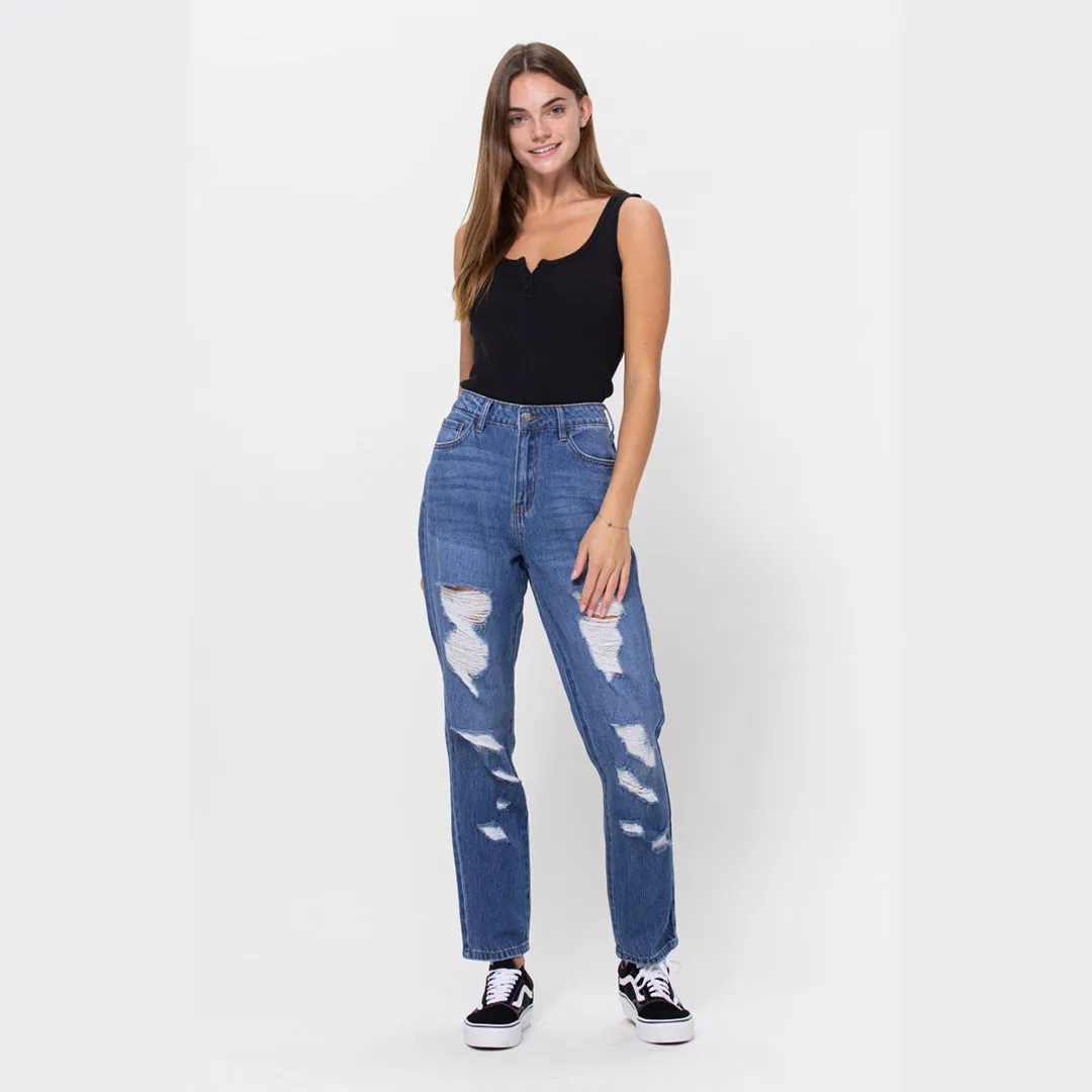 Lance • High Rise Straight Leg Jeans