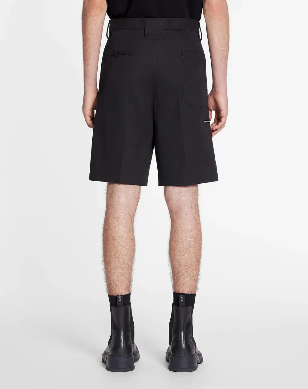 LANVIN CASUAL CHINO SHORTS, BLACK