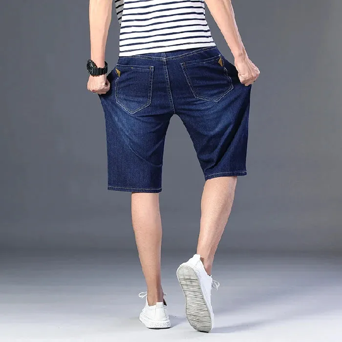 Large Size 28-48 50 Denim Shorts Jeans For Men's Loose Summer Thin Fatty Guy Casual Fashion Calf-Length Five Length Pants