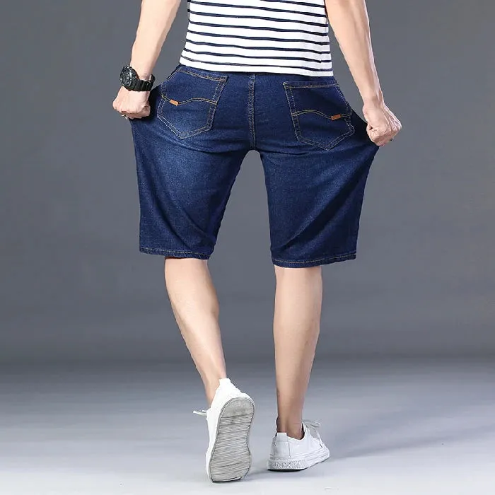 Large Size 28-48 50 Denim Shorts Jeans For Men's Loose Summer Thin Fatty Guy Casual Fashion Calf-Length Five Length Pants