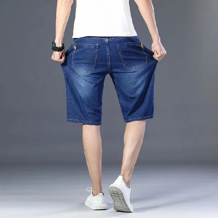 Large Size 28-48 50 Denim Shorts Jeans For Men's Loose Summer Thin Fatty Guy Casual Fashion Calf-Length Five Length Pants