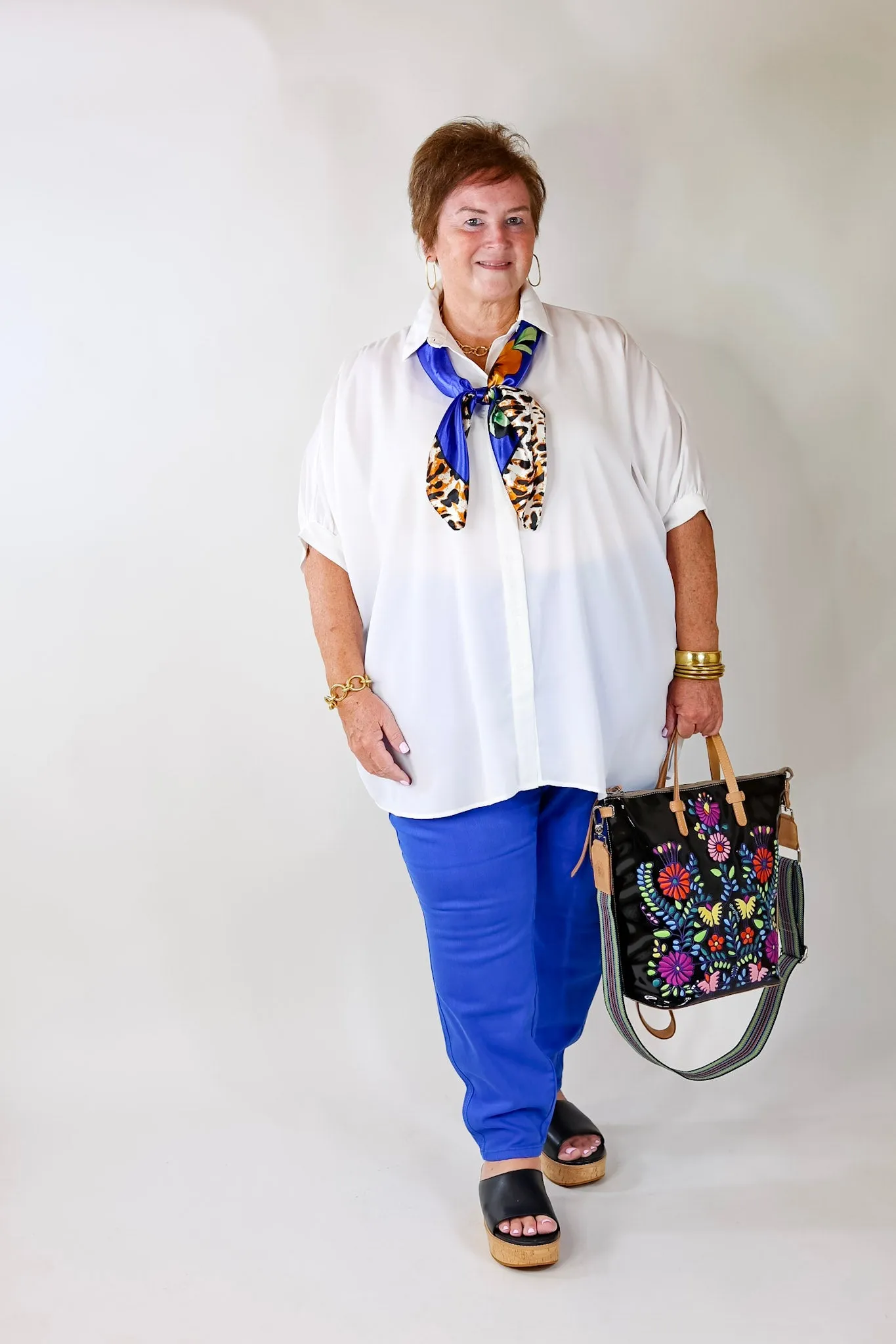 Last Chance Size 0 | Judy Blue | Vibrant Smiles Control Top Skinny Jeans in Cobalt Blue