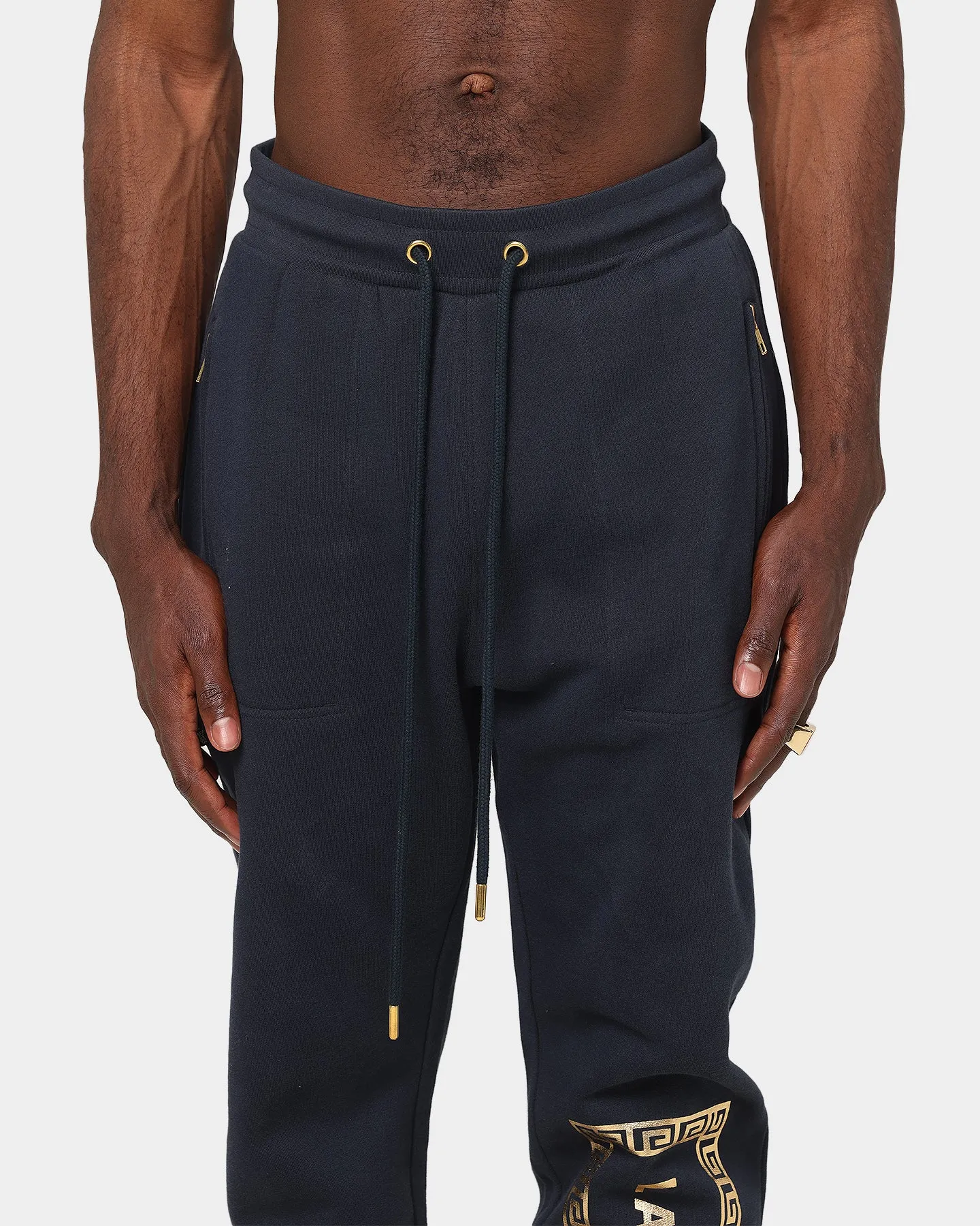 Last Kings Boxed Track Pants Navy