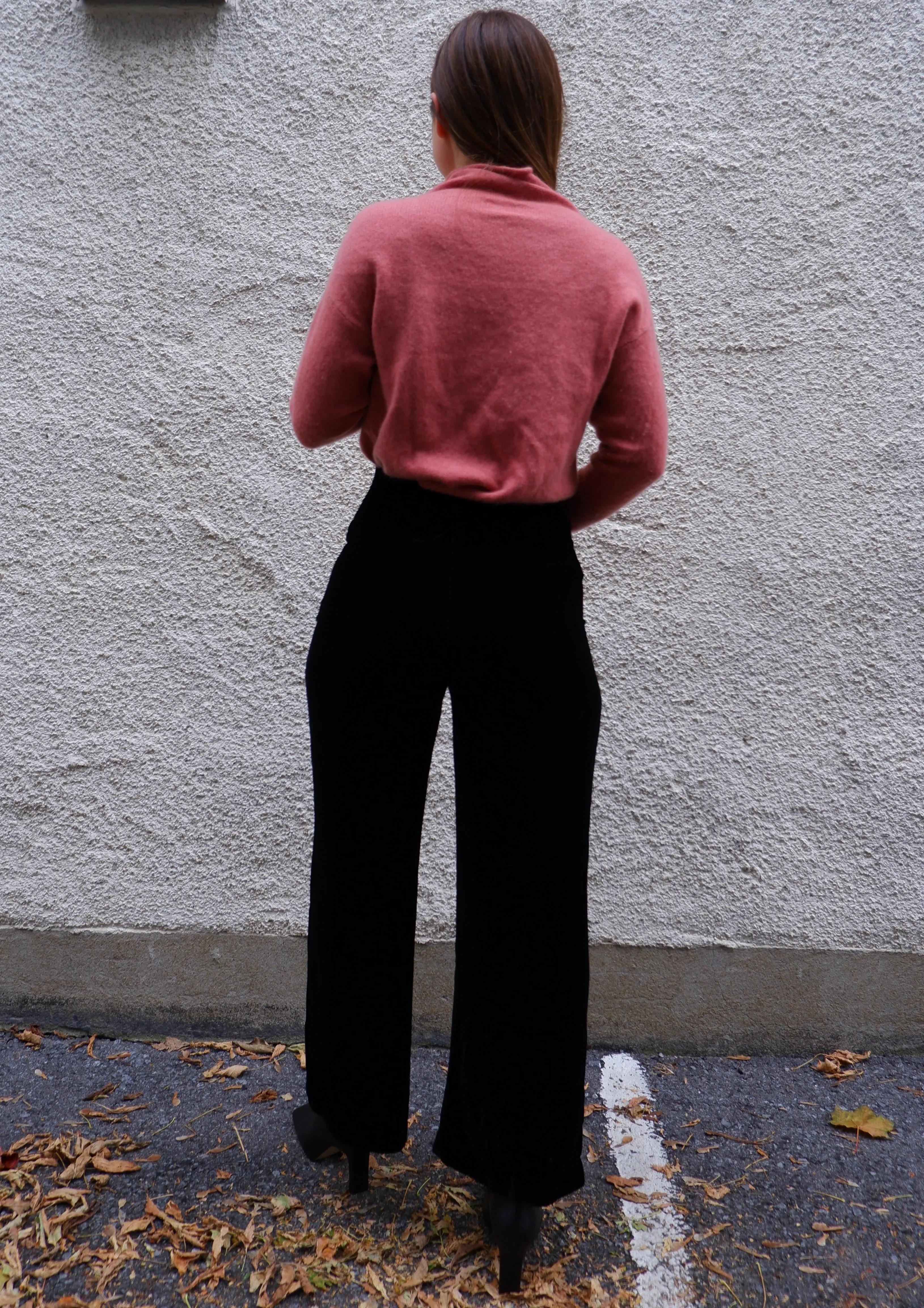 Laura Ashley Silk Velvet Wide-Leg Trousers - 2