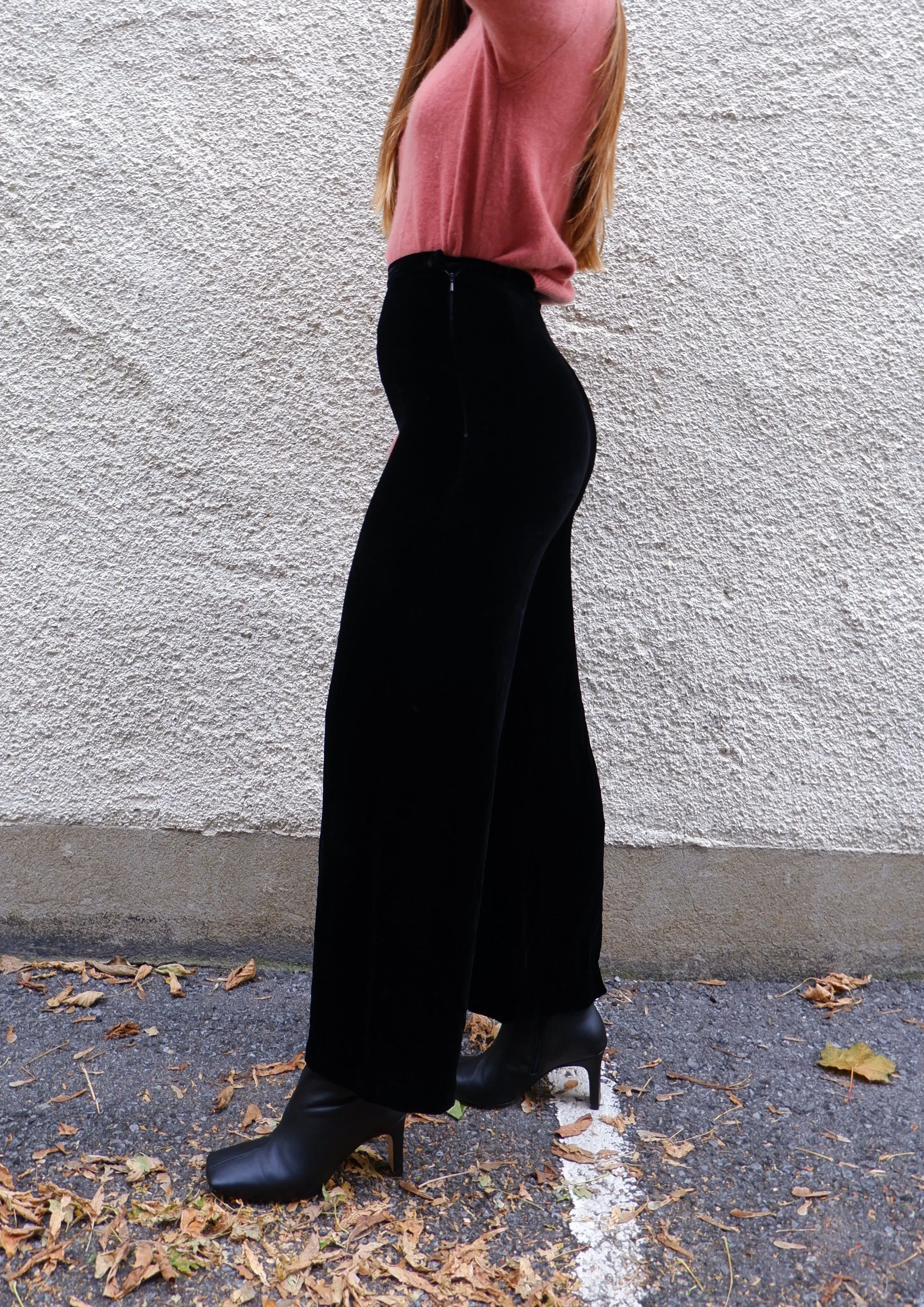 Laura Ashley Silk Velvet Wide-Leg Trousers - 2