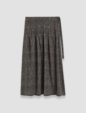Lavy Crepe de Chine Print Silk Skirt Lightweight Material All Day