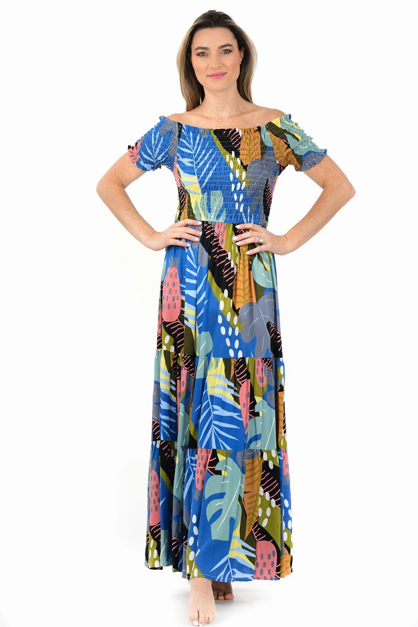 Sunset Look Wrap Glow Mystique Dress / Blue