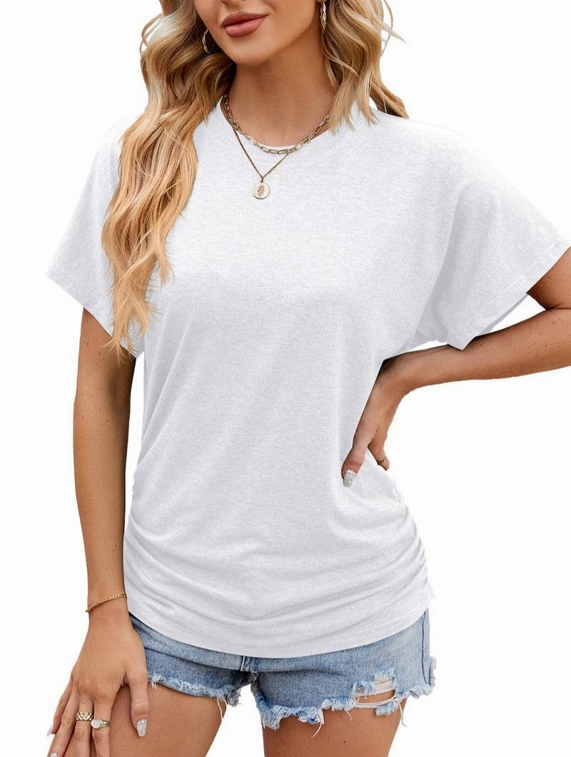 Formal Wear Hypoallergenic Lining CREW NECK LOOSE SHORT SLEEVE T SHIRT_CWTSTS0139