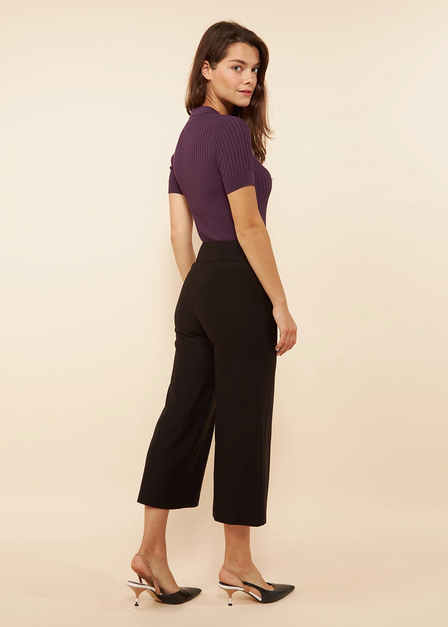 Carrie Black Ponte Wide Leg All Time Use