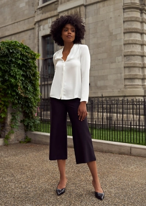 Easy Fit Street Comfort Carrie Black Ponte Wide Leg