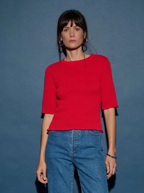 BEVERLY SMOCKED TOP Street Style