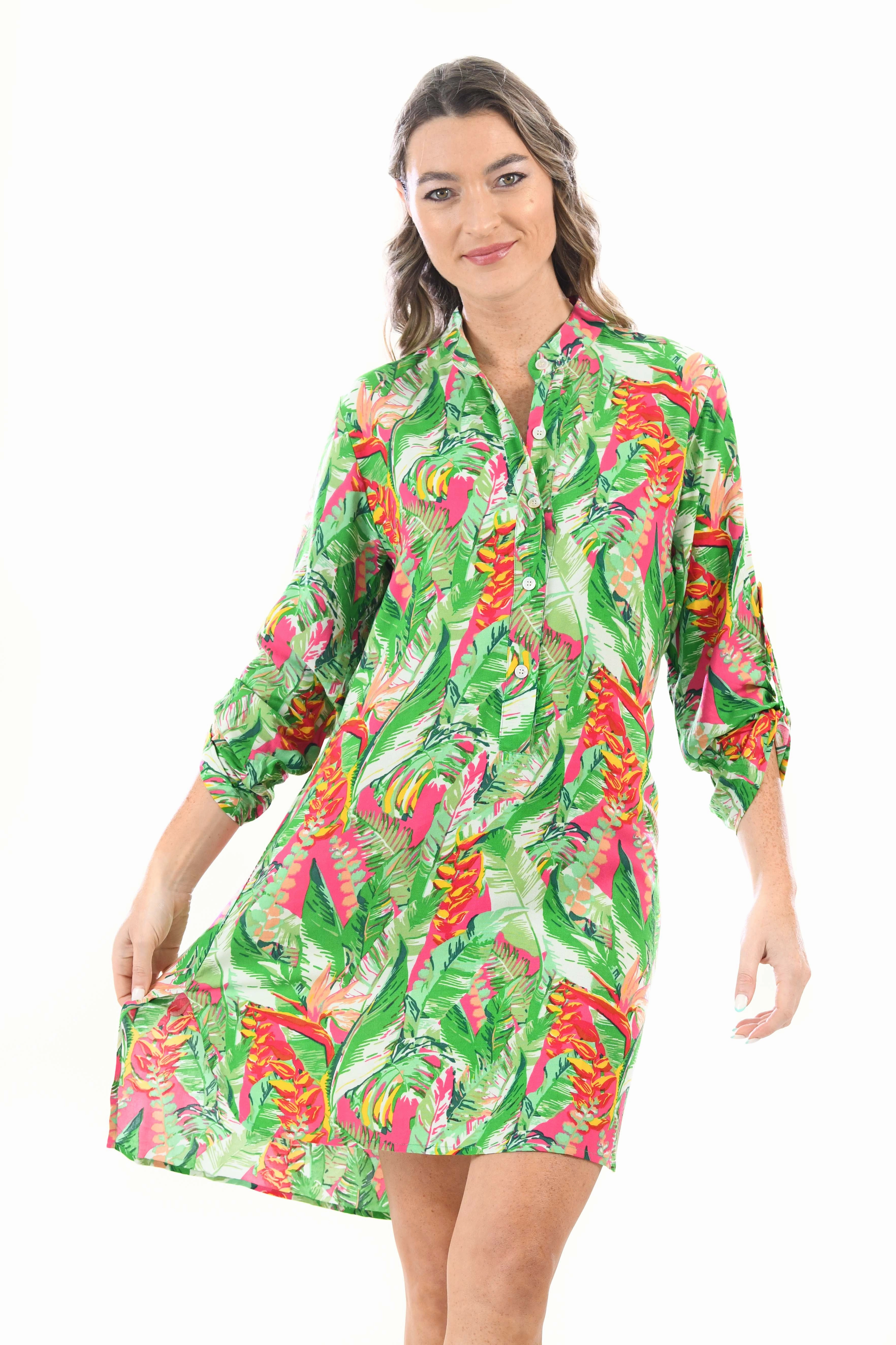 Urban Aesthetic Day Tripper Dress / Jungle