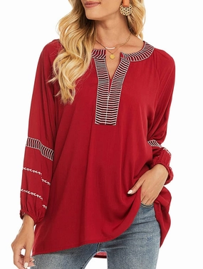 COTTON PLUS-SIZE EMBROIDERED SHIRT_CWTBLL0821 ColorfastMaterial NonChafeCollarTech