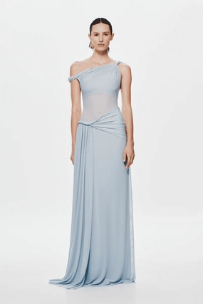 Contemporary Style Chic Waistband Design The 'Sisal' Dress Dove