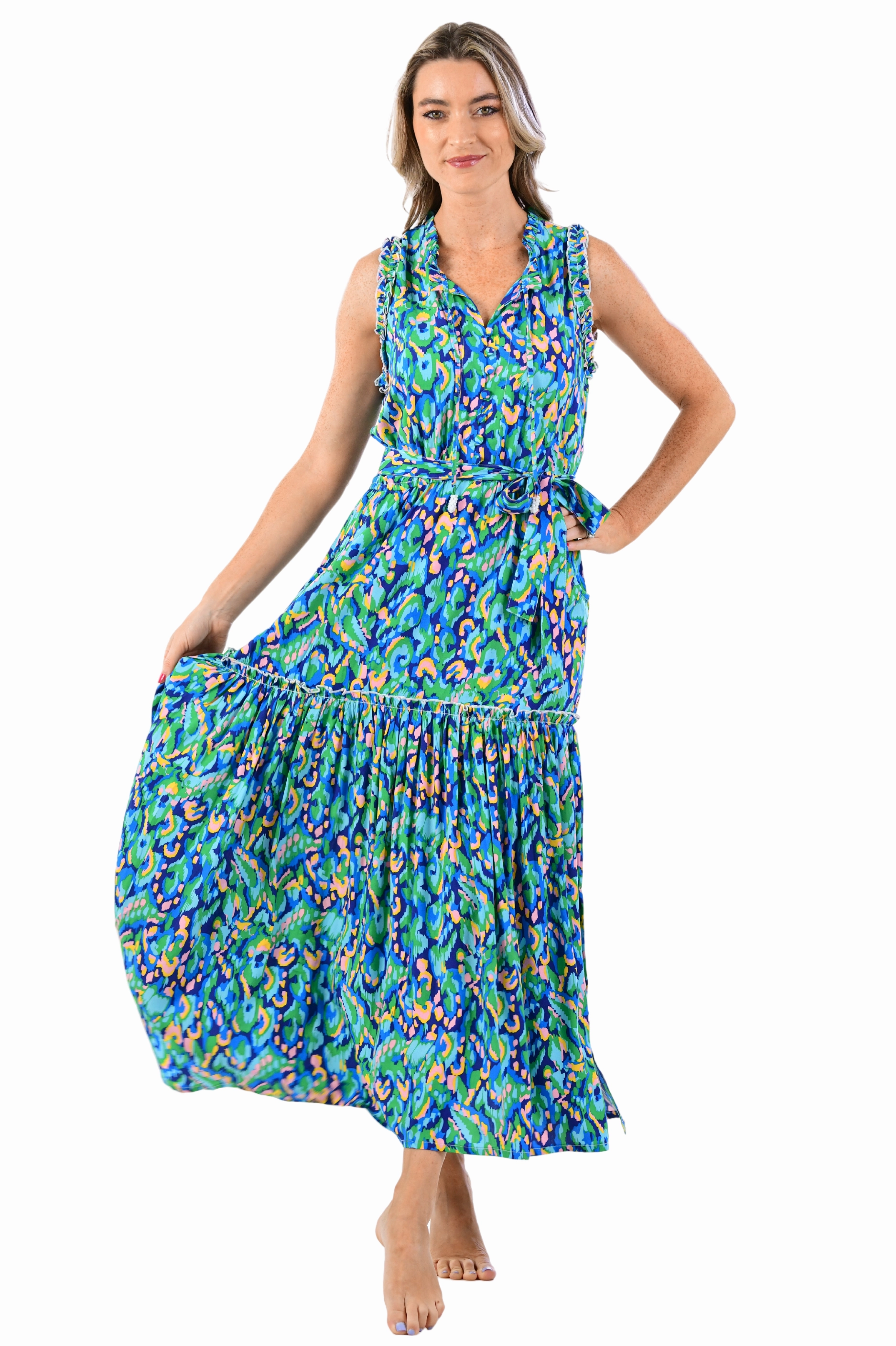 Chill Style Alexis Dress / Green Multi