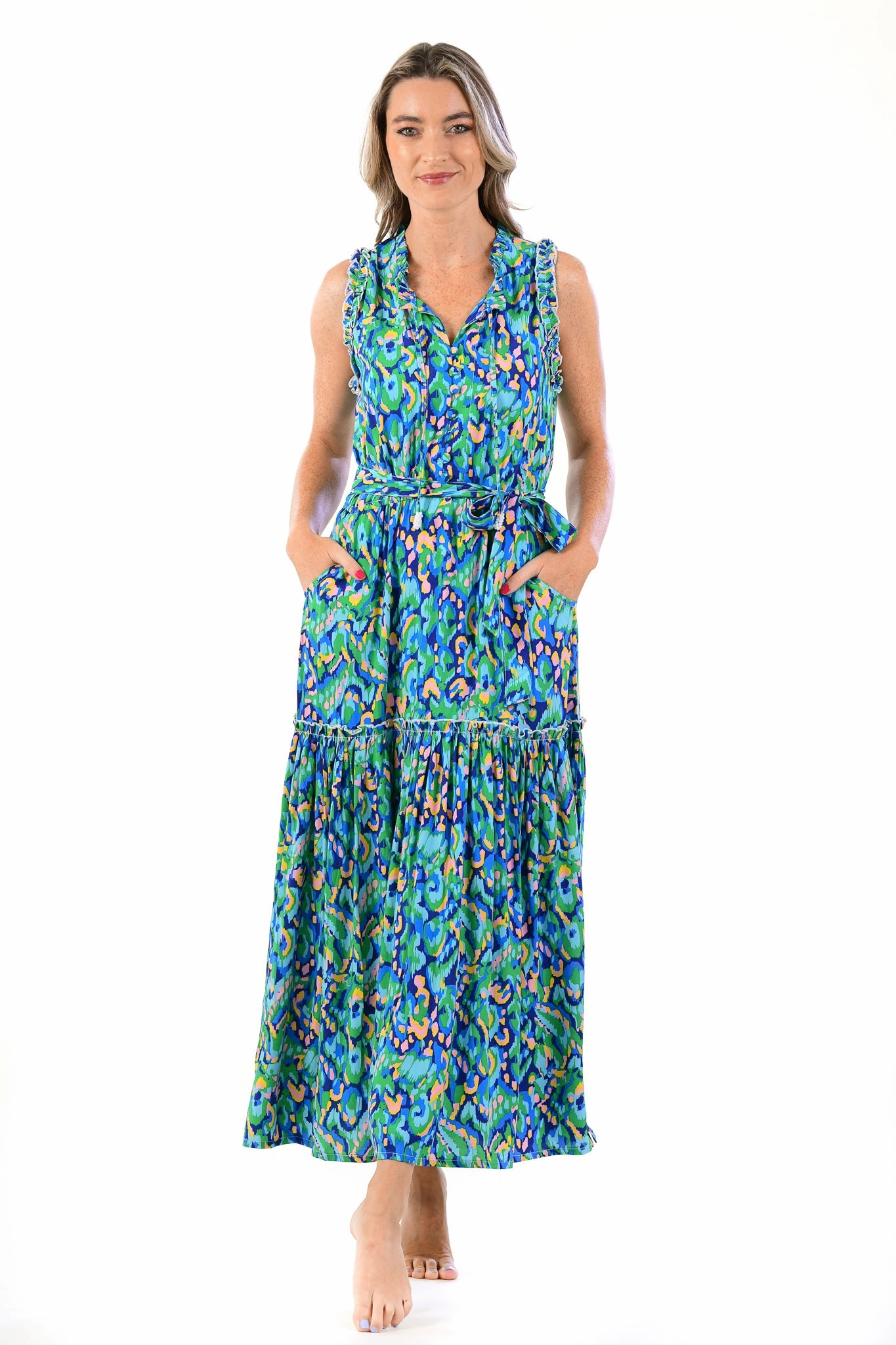 spring outfit Alexis Dress / Green Multi