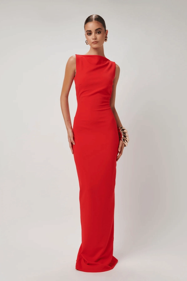 Tall-Fit Office Shape Verona Gown Red