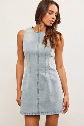 Inner Feel Coral Soft BROOKE DENIM MINI DRESS
