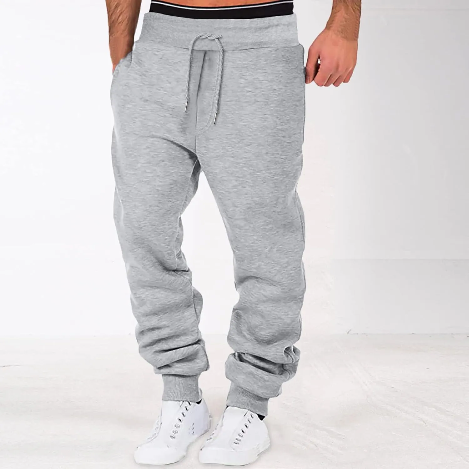 LCMTWX Mens Sweatpants Multi-Pocket Color Pants Casual Joggers Leggings Men's Pants Running Work Pants