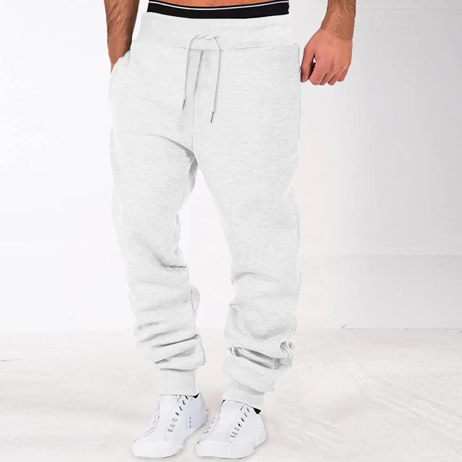 LCMTWX Mens Sweatpants Multi-Pocket Color Pants Casual Joggers Leggings Men's Pants Running Work Pants