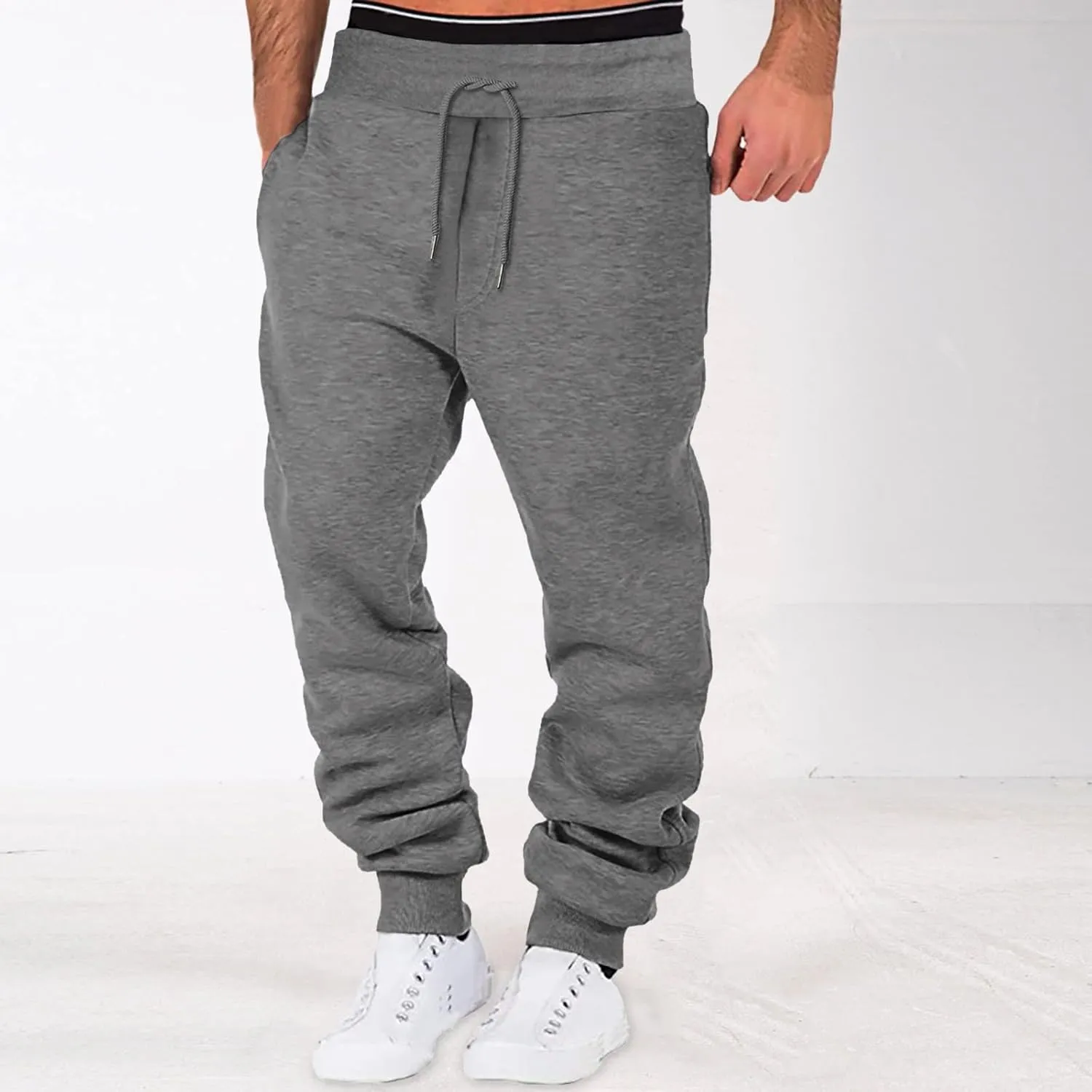 LCMTWX Mens Sweatpants Multi-Pocket Color Pants Casual Joggers Leggings Men's Pants Running Work Pants