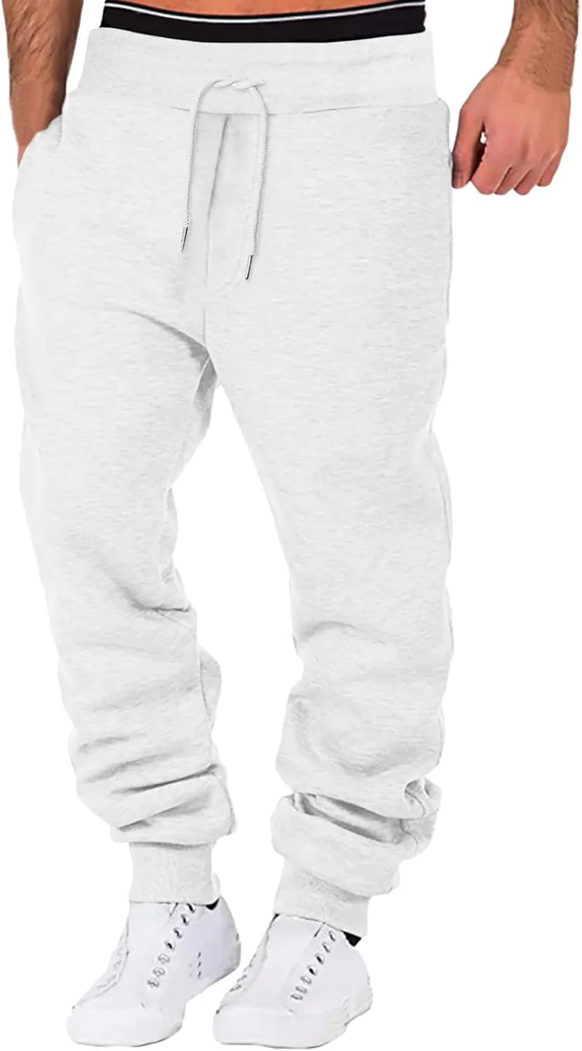 LCMTWX Mens Sweatpants Multi-Pocket Color Pants Casual Joggers Leggings Men's Pants Running Work Pants