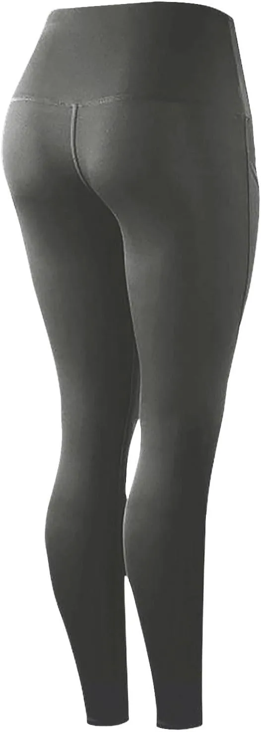 Leggings With Pockets For Women Comfortable And Stretchy Pants High Waisted Leggings Workout Plus Size Yoga Pants
