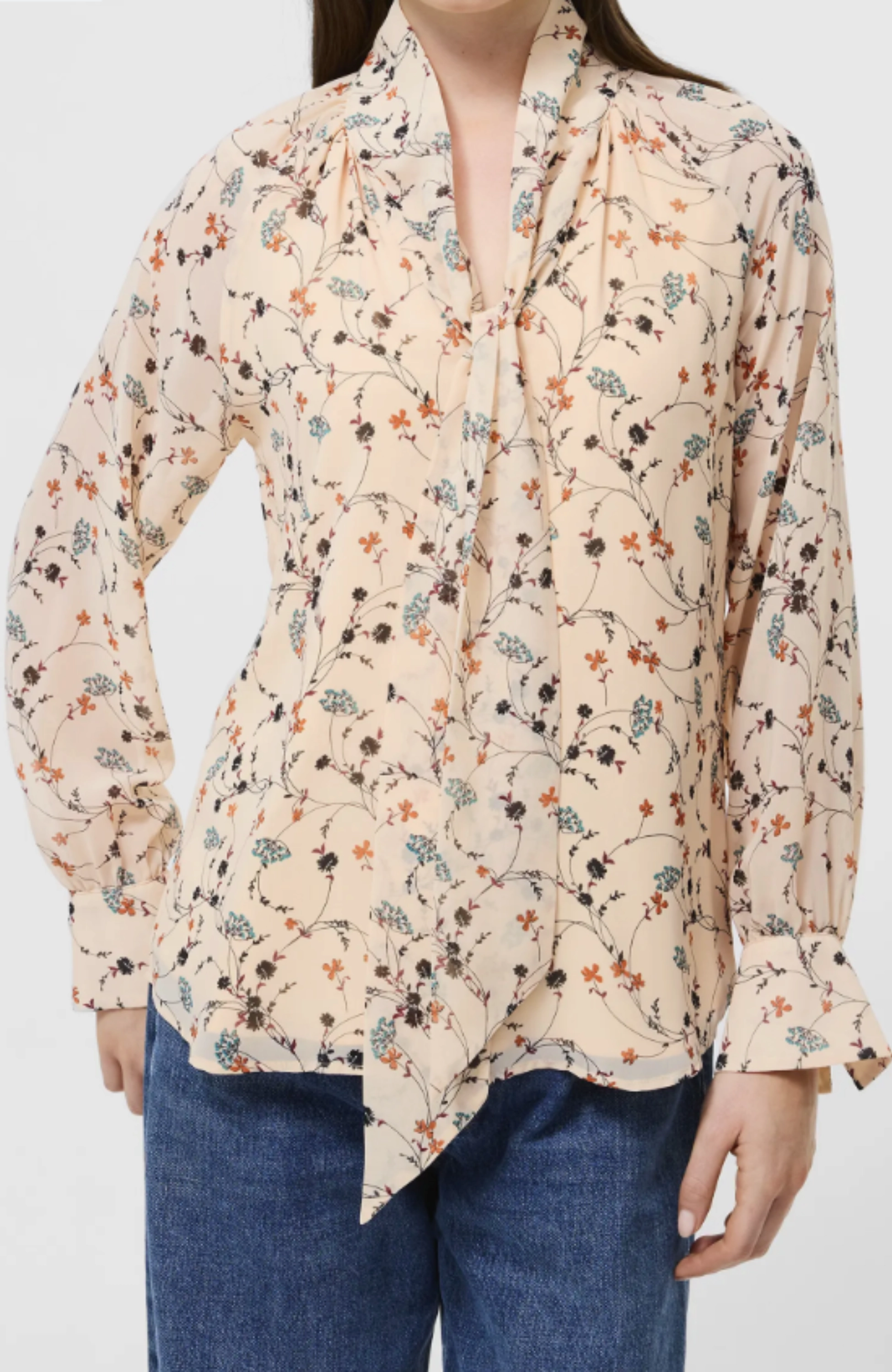 LEITHIA WHISPY CHIFFON TIENECK TOP EthicallySourcedMaterial