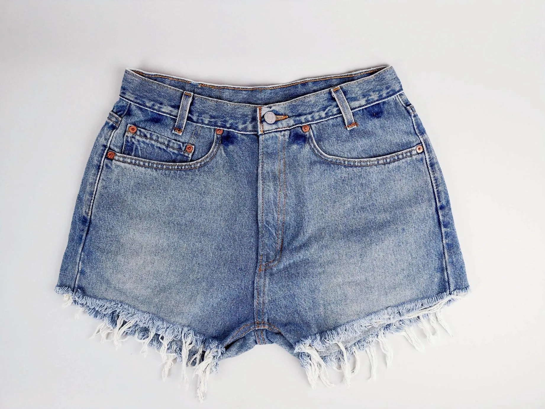 LEVI'S UPCYCLED HIGH RISE DENIM SHORTS