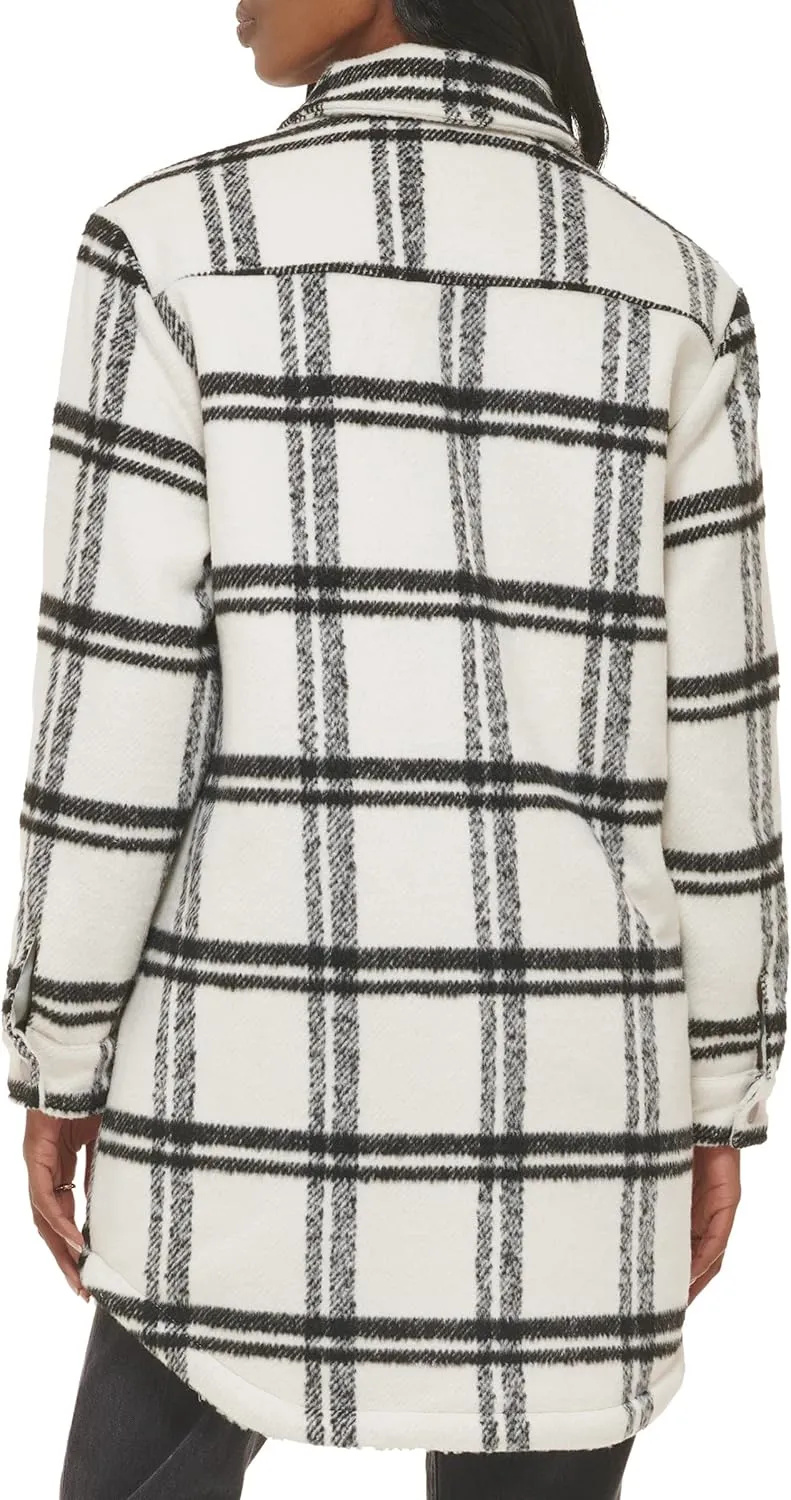 Levi's Womens Wool Blend Sherpa Lined Long Shacket