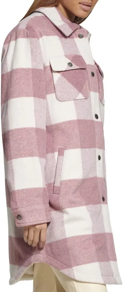 Levi's Womens Wool Blend Sherpa Lined Long Shacket