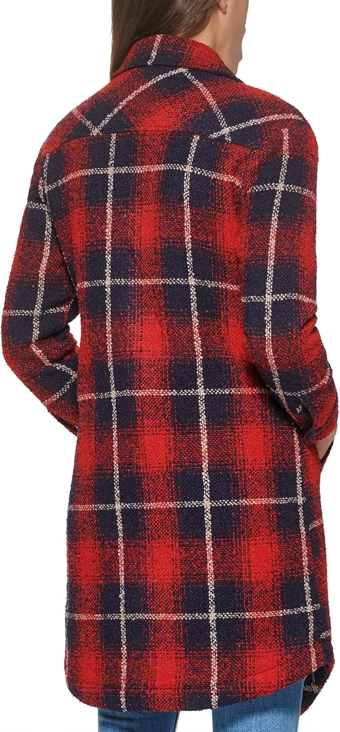 Levi's Womens Wool Blend Sherpa Lined Long Shacket