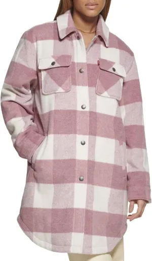 Levi's Womens Wool Blend Sherpa Lined Long Shacket