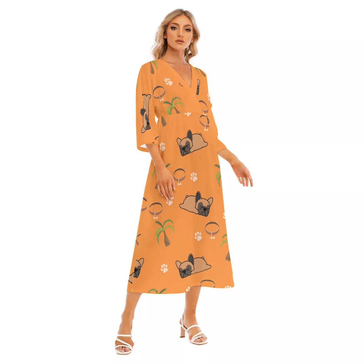 LEXI - Women's Mid-Sleeve Long Dress