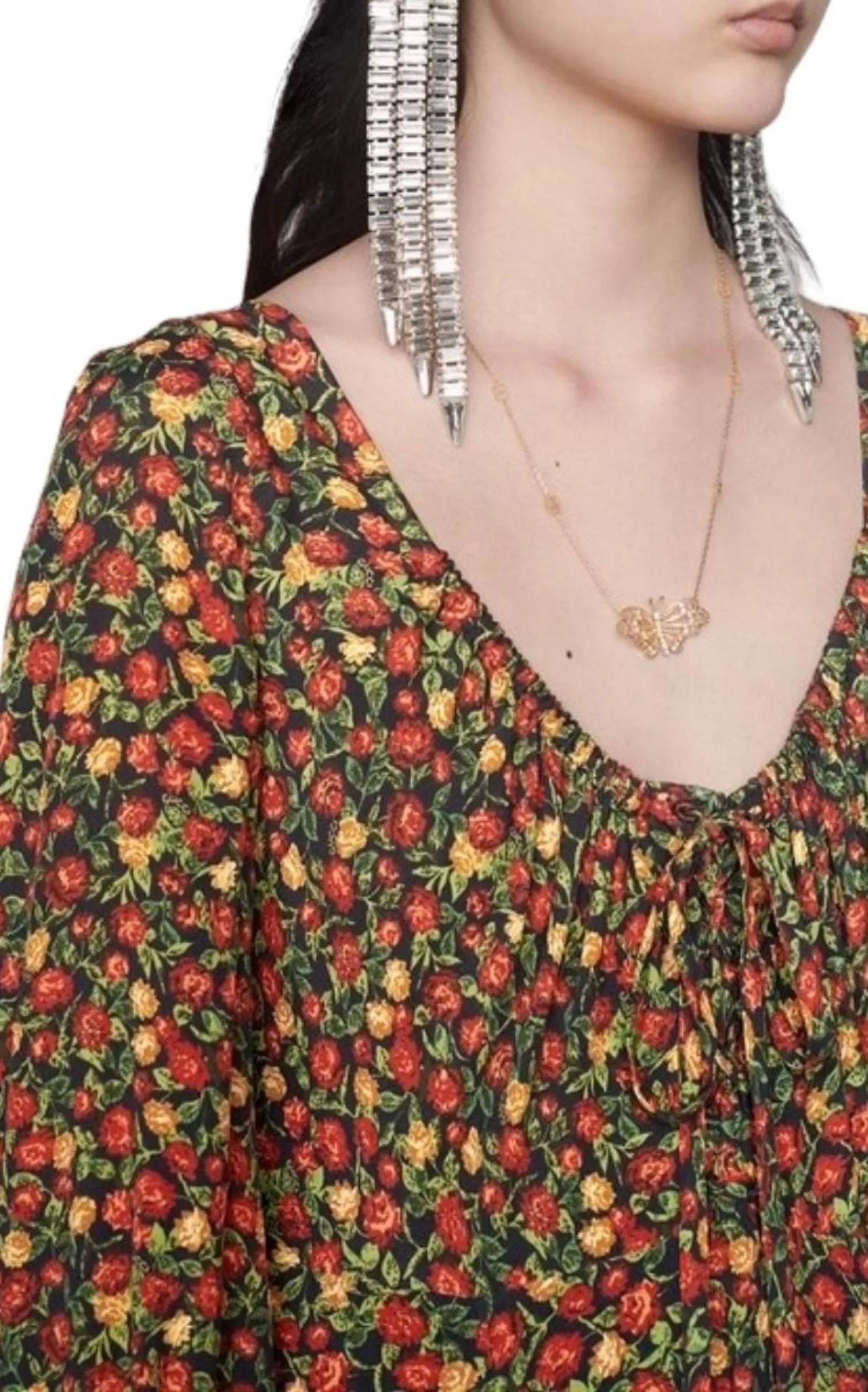 Liberty-print Crepe Maxi Dress