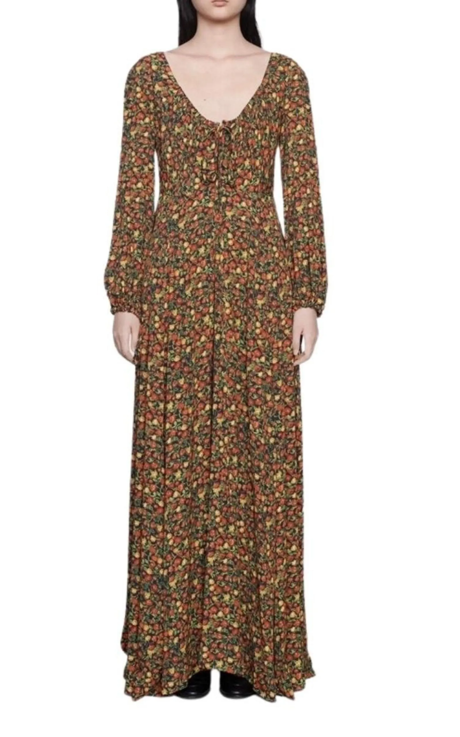 Liberty-print Crepe Maxi Dress