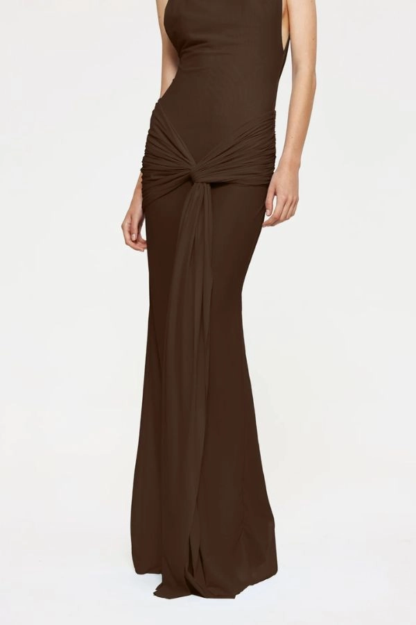 Roza Maxi Dress Chocolate Easy Mood