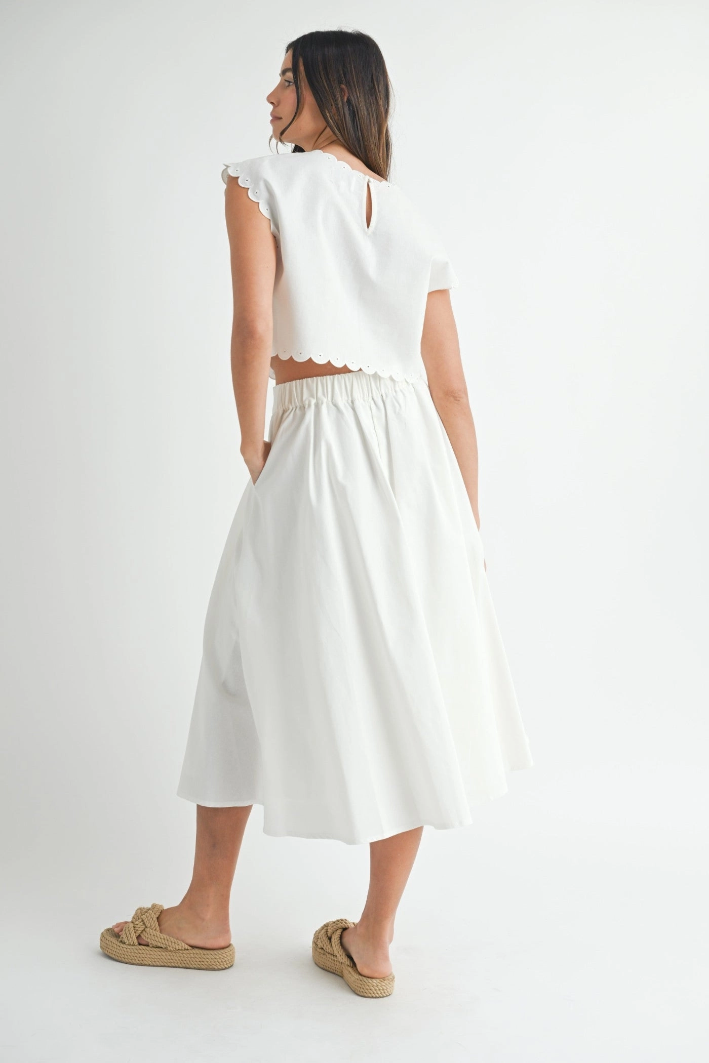 Tonal Look Dance Practice WILLOW PLEATED MIDI SKIRT