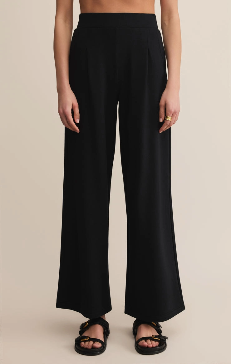 Plaid detail Flattering Comfort ROUND TRIP PANT