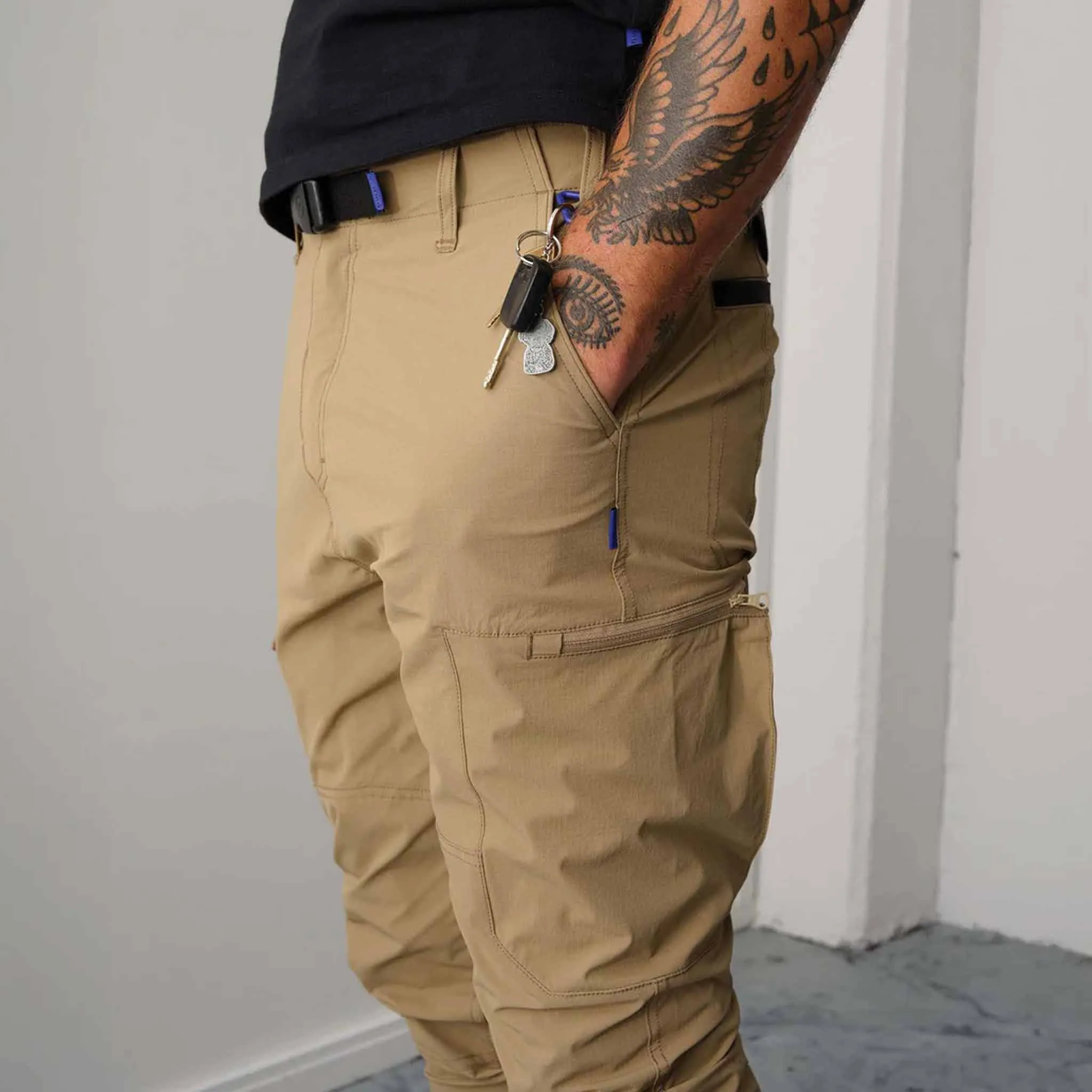 LIGHTWEIGHT NYLON CUFFED PANT - X03